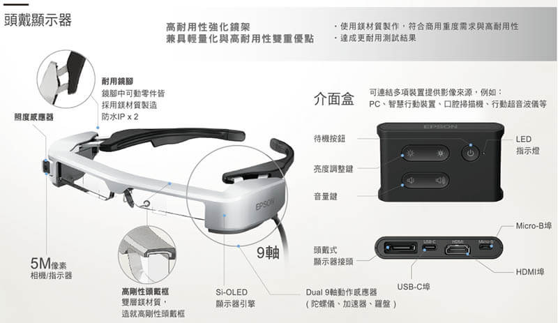 EPSON BT-35E AR智慧眼鏡-行業用｜先創國際