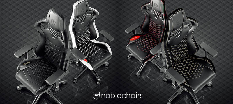 noblechairs皇家EPIC系列電競賽車椅-PU經典款-黑/紅 ｜先創國際