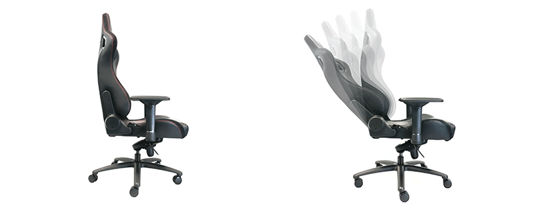 noblechairs皇家HERO系列電競辦公椅-大尺寸真皮豪華款-黑｜可任意調節的椅背與後仰角度｜先創國際