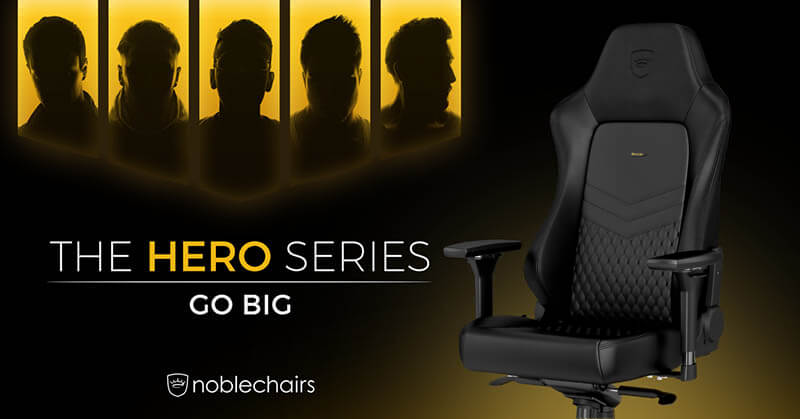 noblechairs皇家HERO系列電競辦公椅-大尺寸真皮豪華款-黑｜先創國際