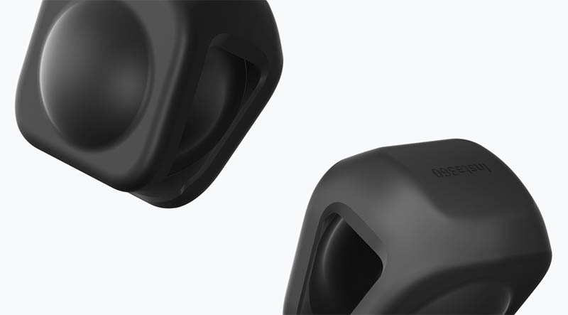 Insta360 One RS 一英吋全景相機 配件-雙面保護鏡頭保護套 斜面兩個產品不同角度展示圖