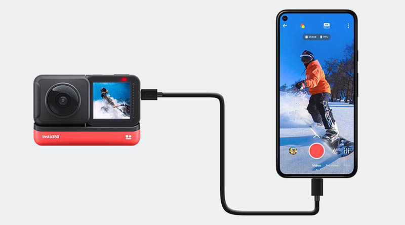 Insta360 ONE RS/R 配件-安卓Android轉接線｜實際使用｜先創國際