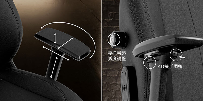 noblechairs皇家 Legend系列 高背電競電腦椅-傳奇黑｜靈活的4D扶手｜先創國際