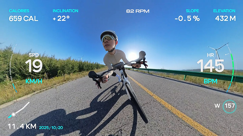 Insta360 X4 Air 輕巧8K全景相機｜運動數據儀表板｜先創國際