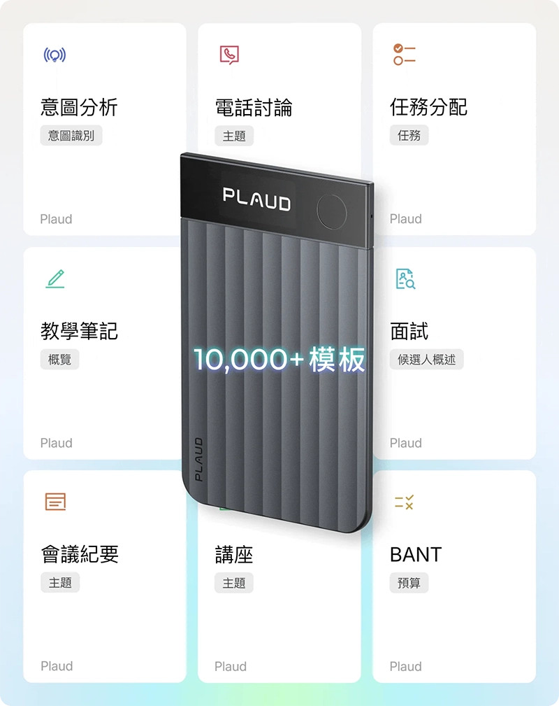 PLAUD Note Pro AI智慧筆記 錄音卡｜多維摘要｜先創國際