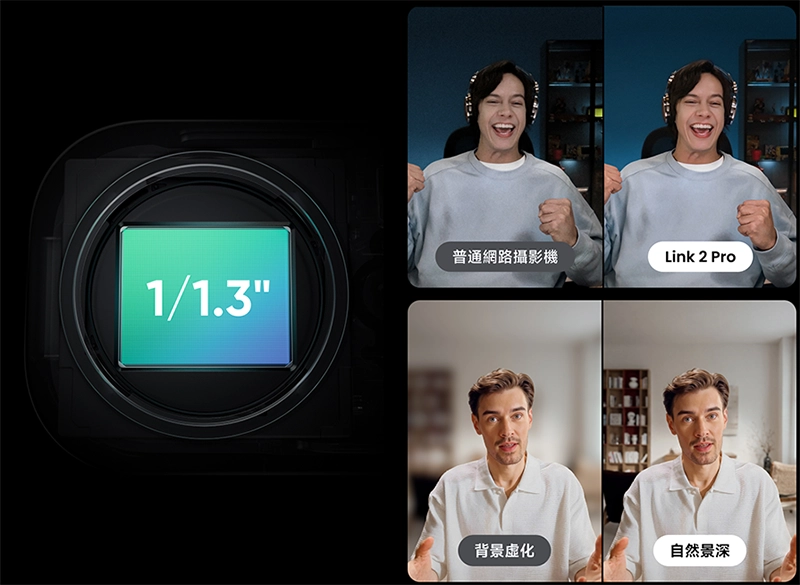 Insta360 Link 2 Pro 雲台版 AI 4K直播攝影機｜1/1.3"感光元件｜先創國際